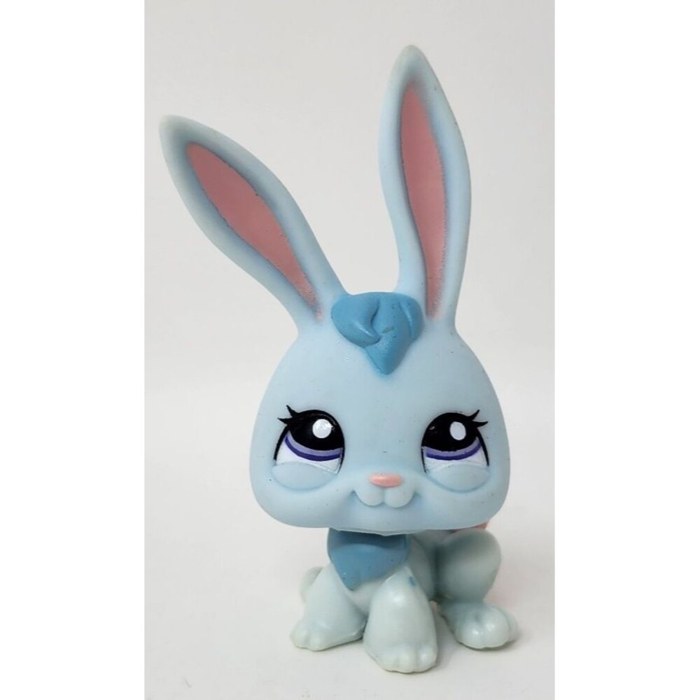 Littlest Pet Shop LPS Bunny Rabbit 1685 Blue With Pink Tail Shopping Mall